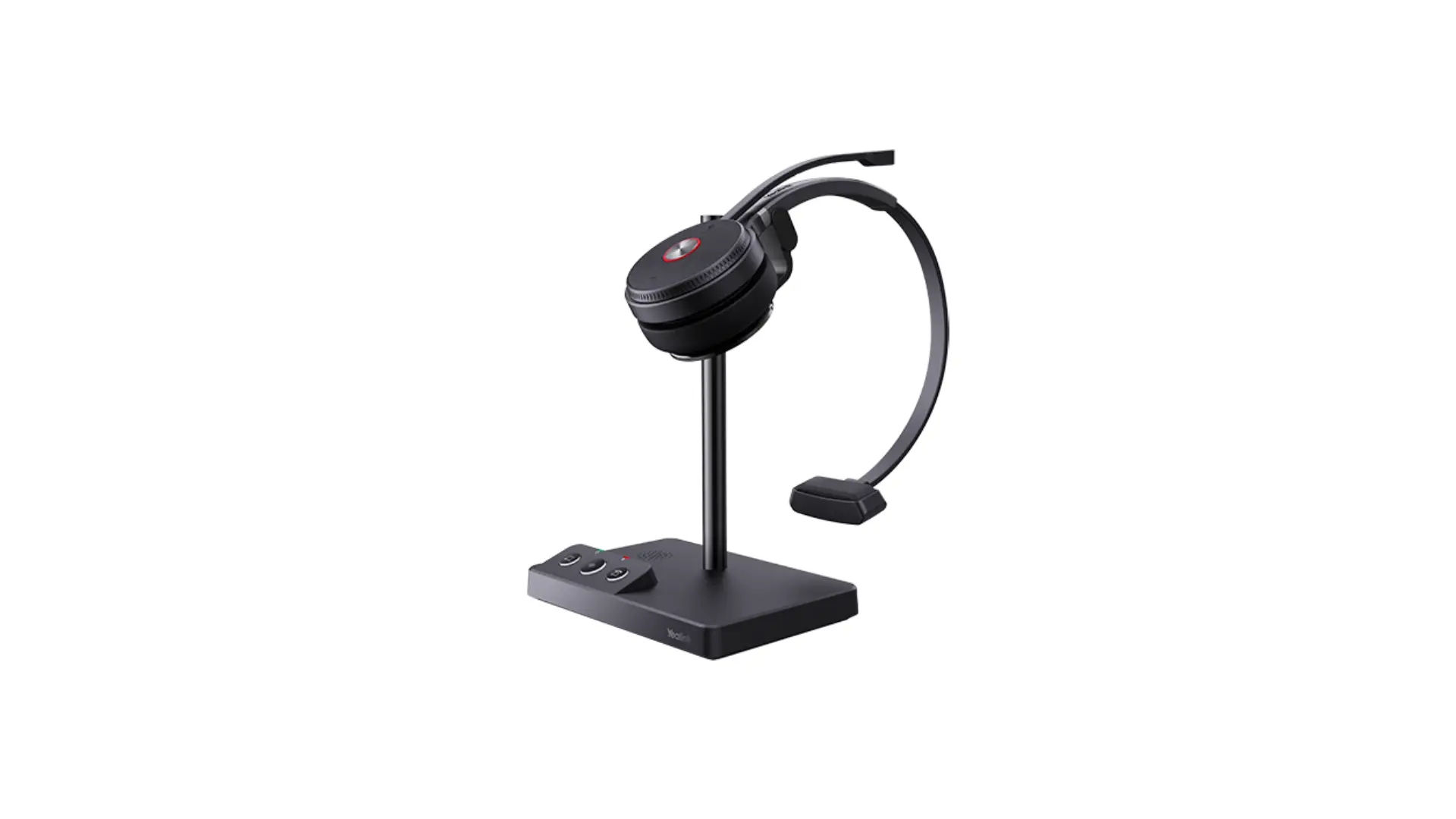 Casque Yealink sur son socle, solution de téléphonie IP pour TPE et PME