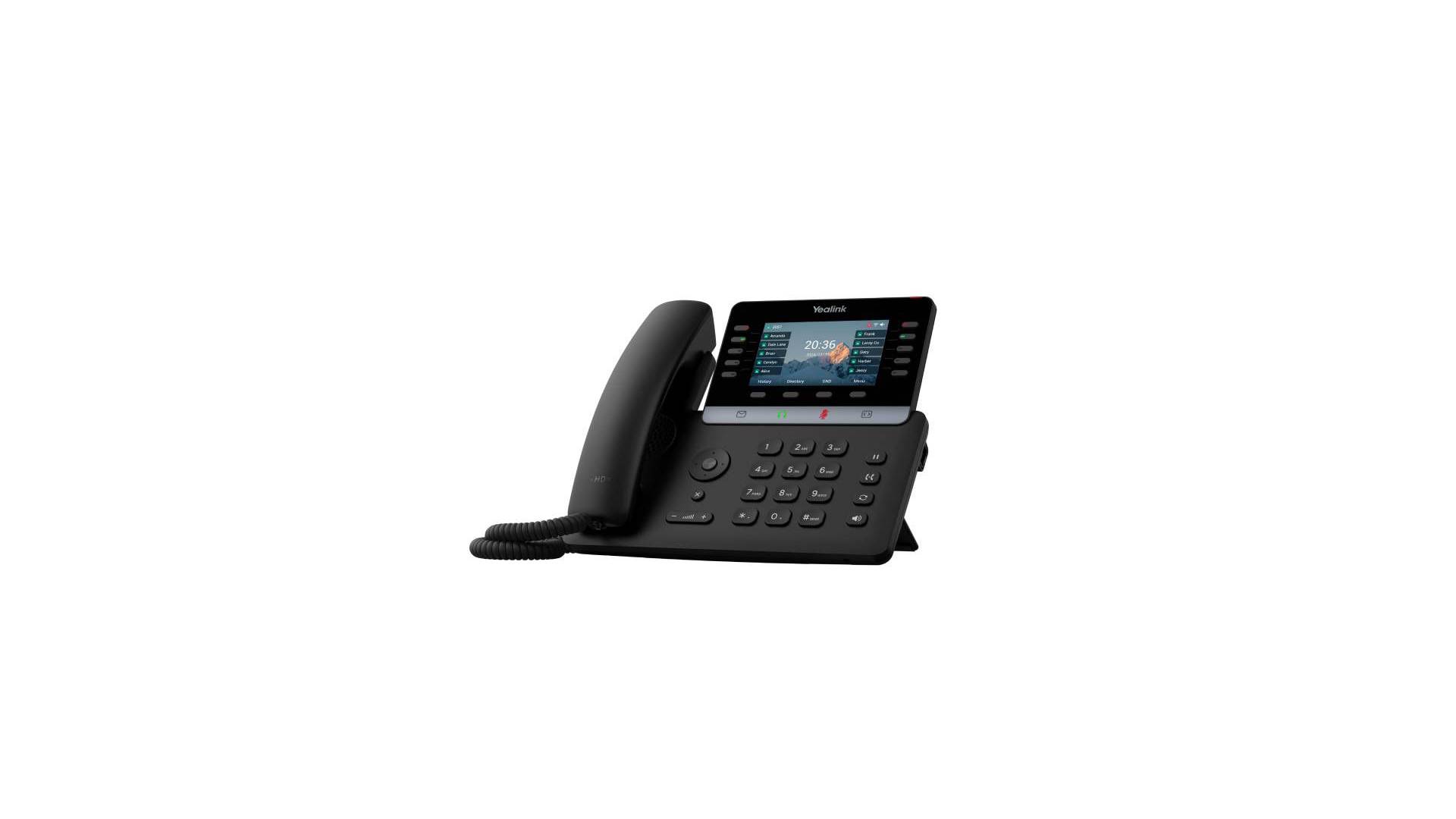 Téléphone IP moderne avec écran tactile, garantissant communication professionnelle et gestion simplifiée pour les TPE et PME